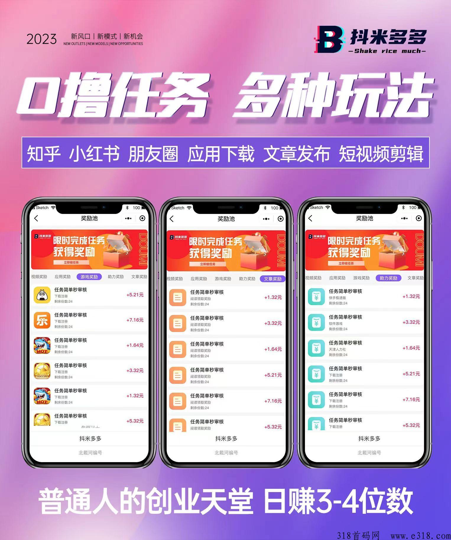 抖米新时代，新首码项目