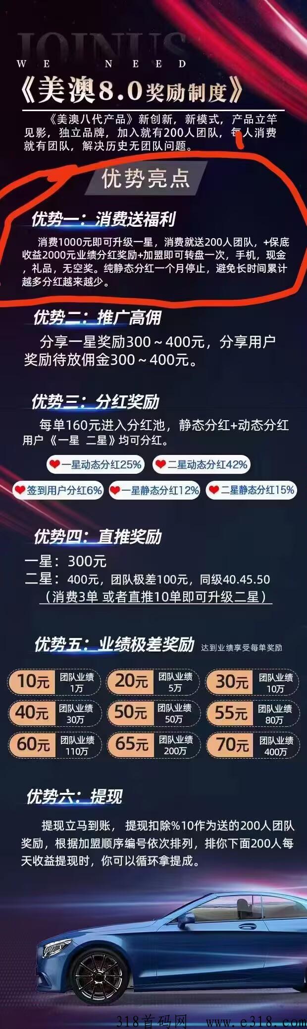 美澳给力了，注册签到就有奖励，下单送200人团队，正规项目欢迎对接