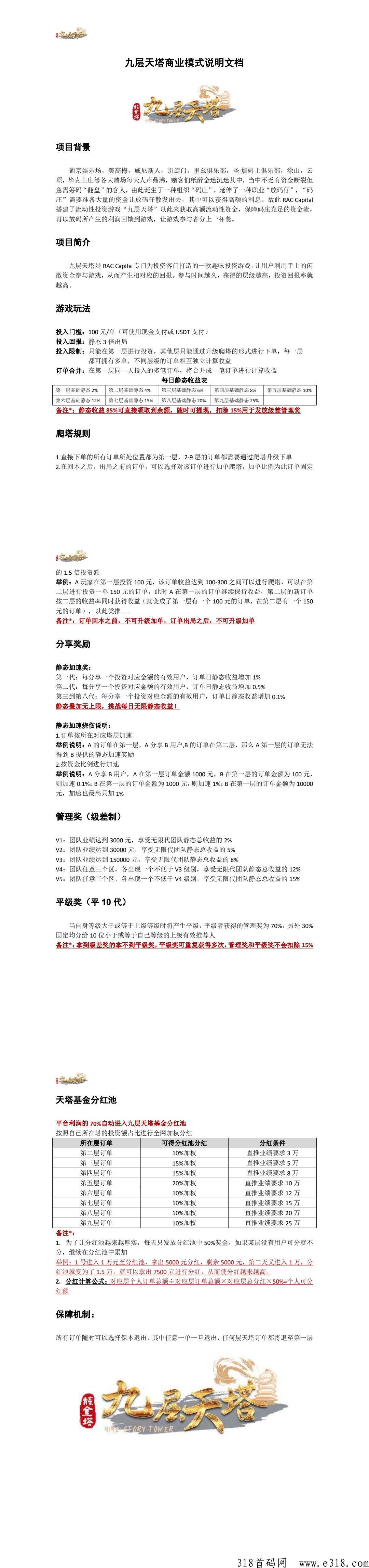 九层天塔首码创新模式招募市场部首码团队长，最高待遇带5随时结算
