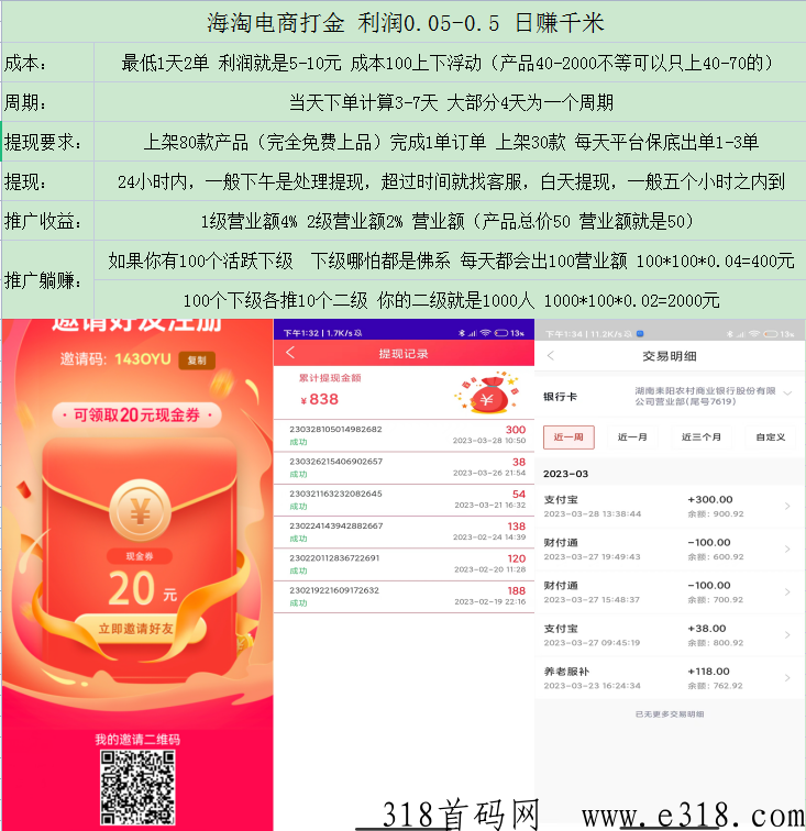 淘货铺，最新无货源电商代购，平台引L，自己不用推广