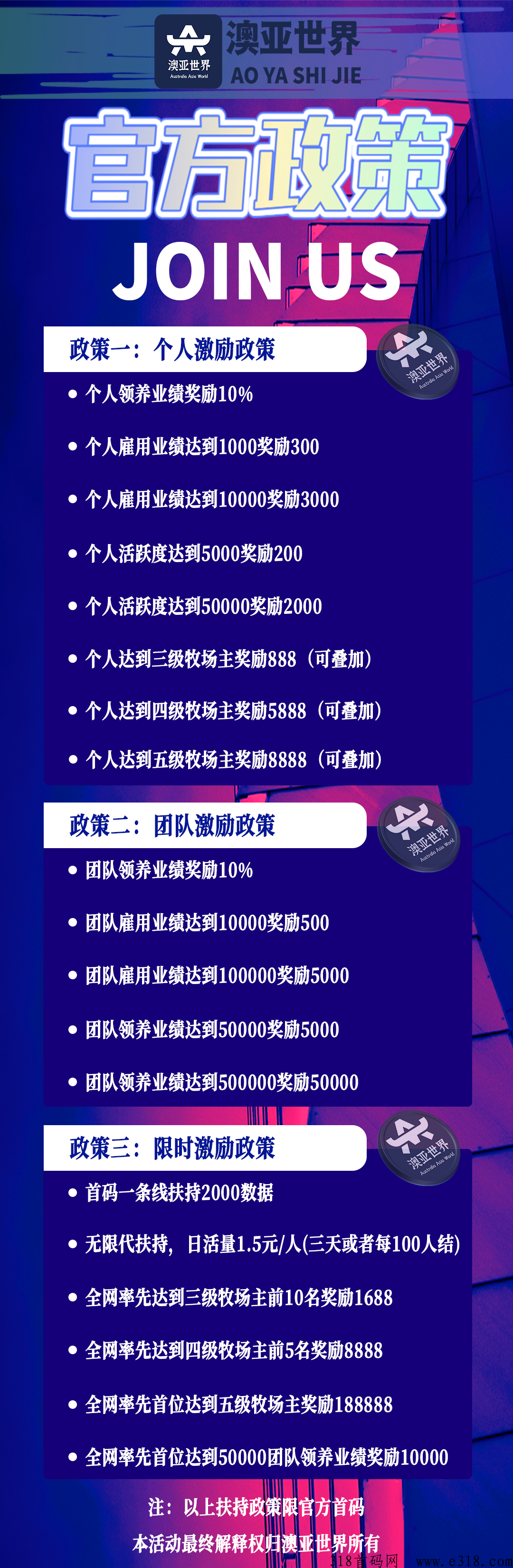 澳亚世界，重磅消息！全新项目即将强势来袭！官方全网对接实力团队长，全网最高待遇扶持！