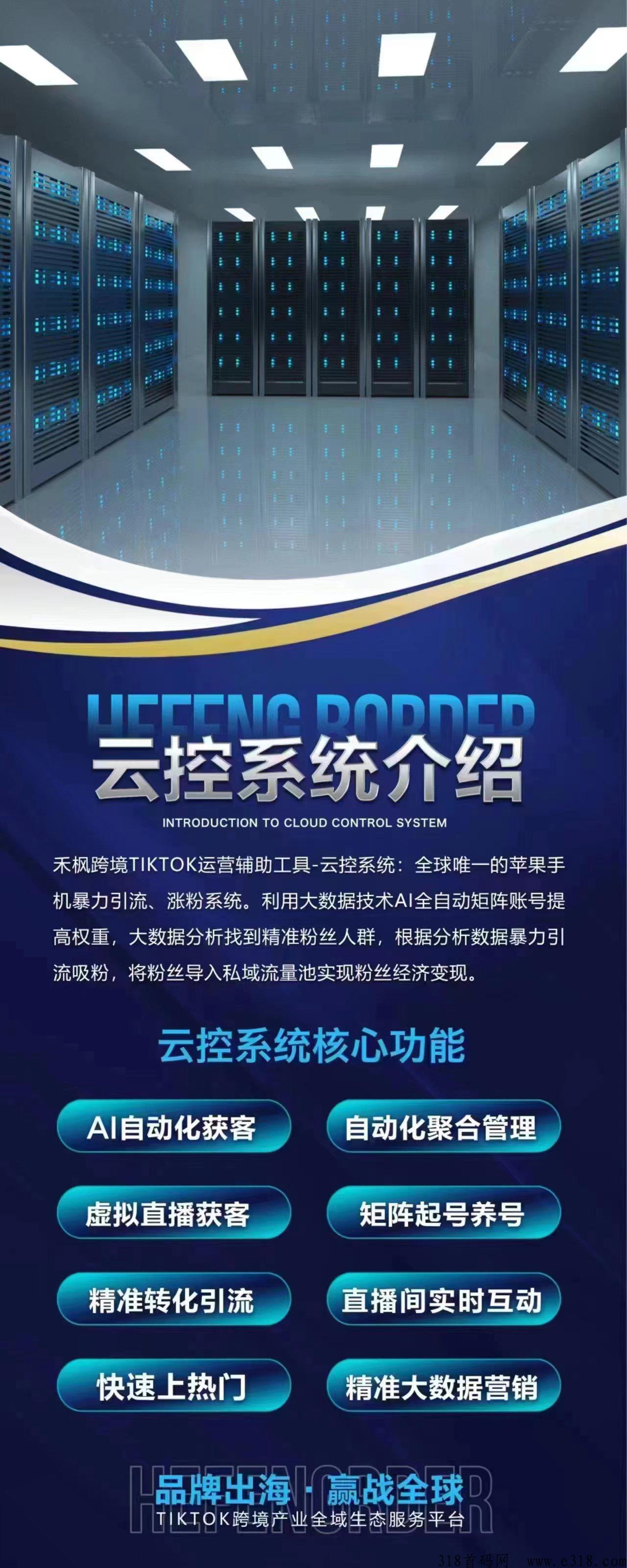 3~5年平台禾枫跨境~海外d音TIKTOK财f盒子自动收米~直属兜底