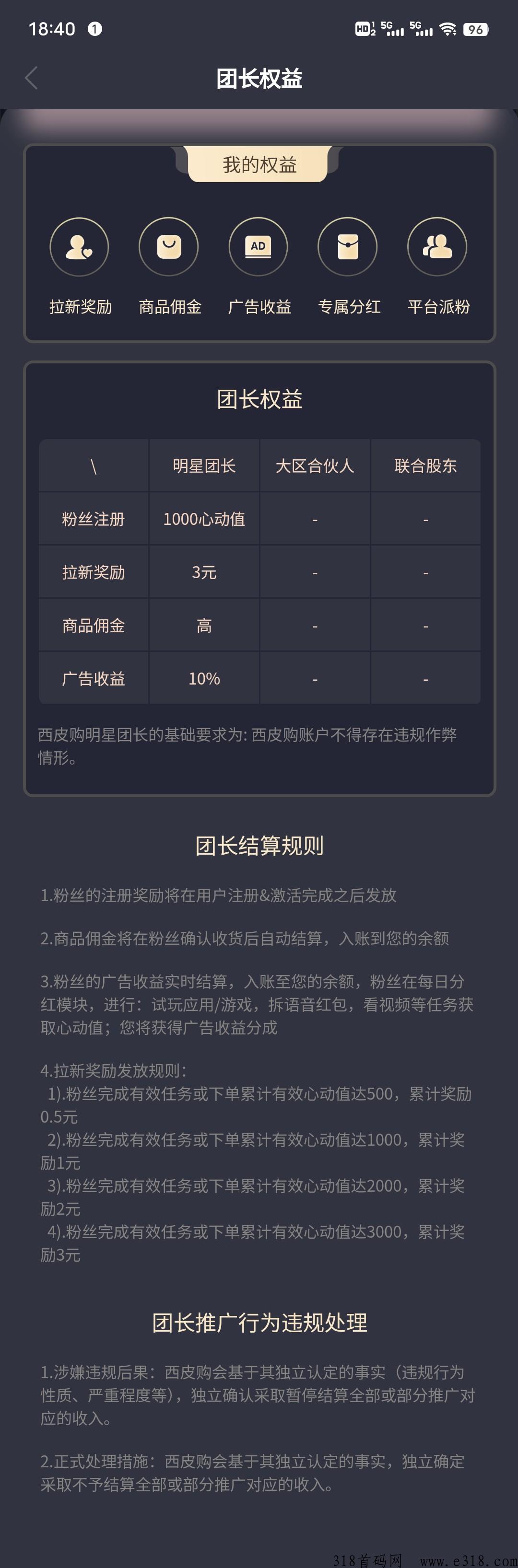 西皮购，对接团长，给团长权益，每日签到+10个视频