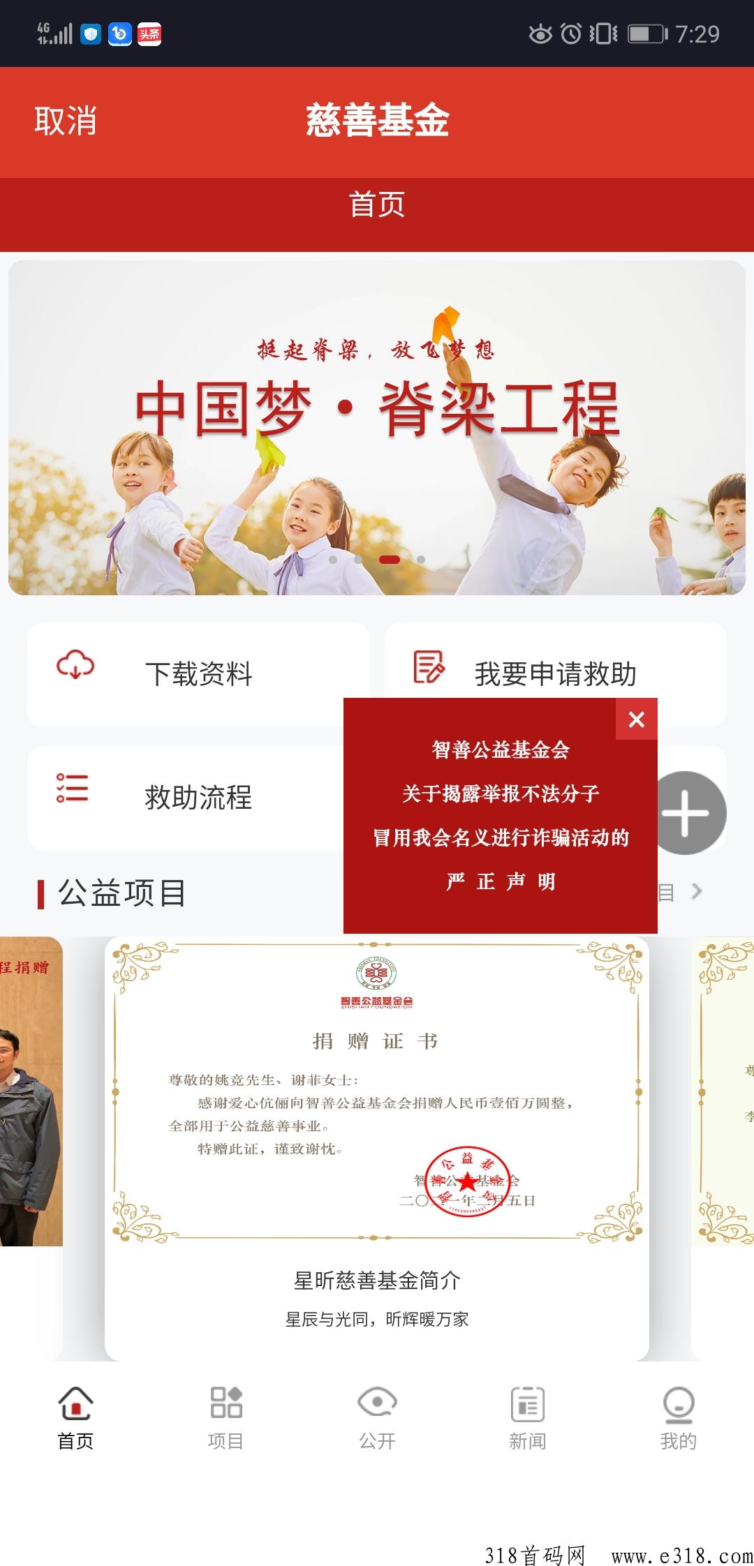 慈善公益j金，稳定项目
