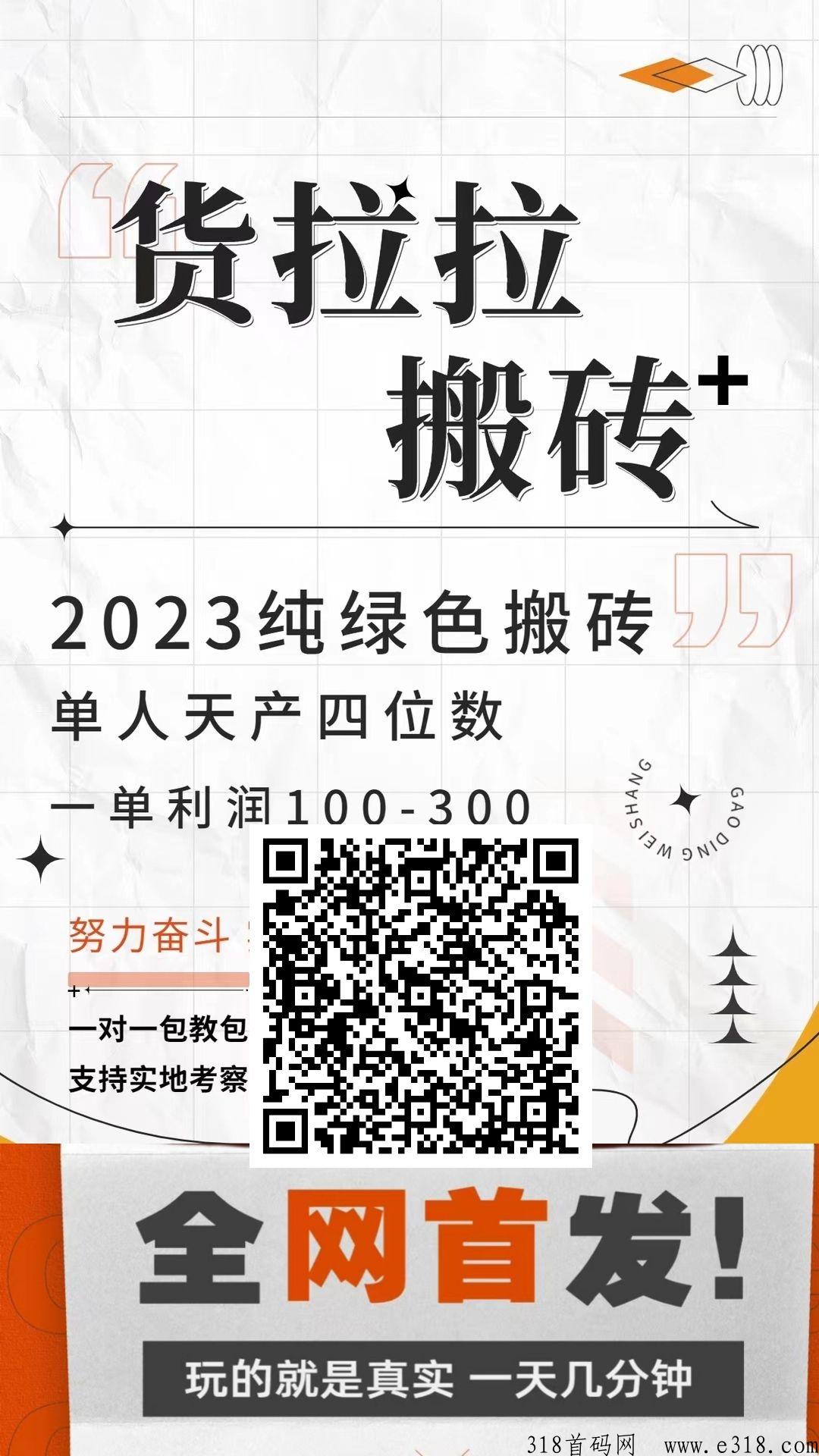 绿色货拉拉搬砖项目首发，货运单录入任务价高