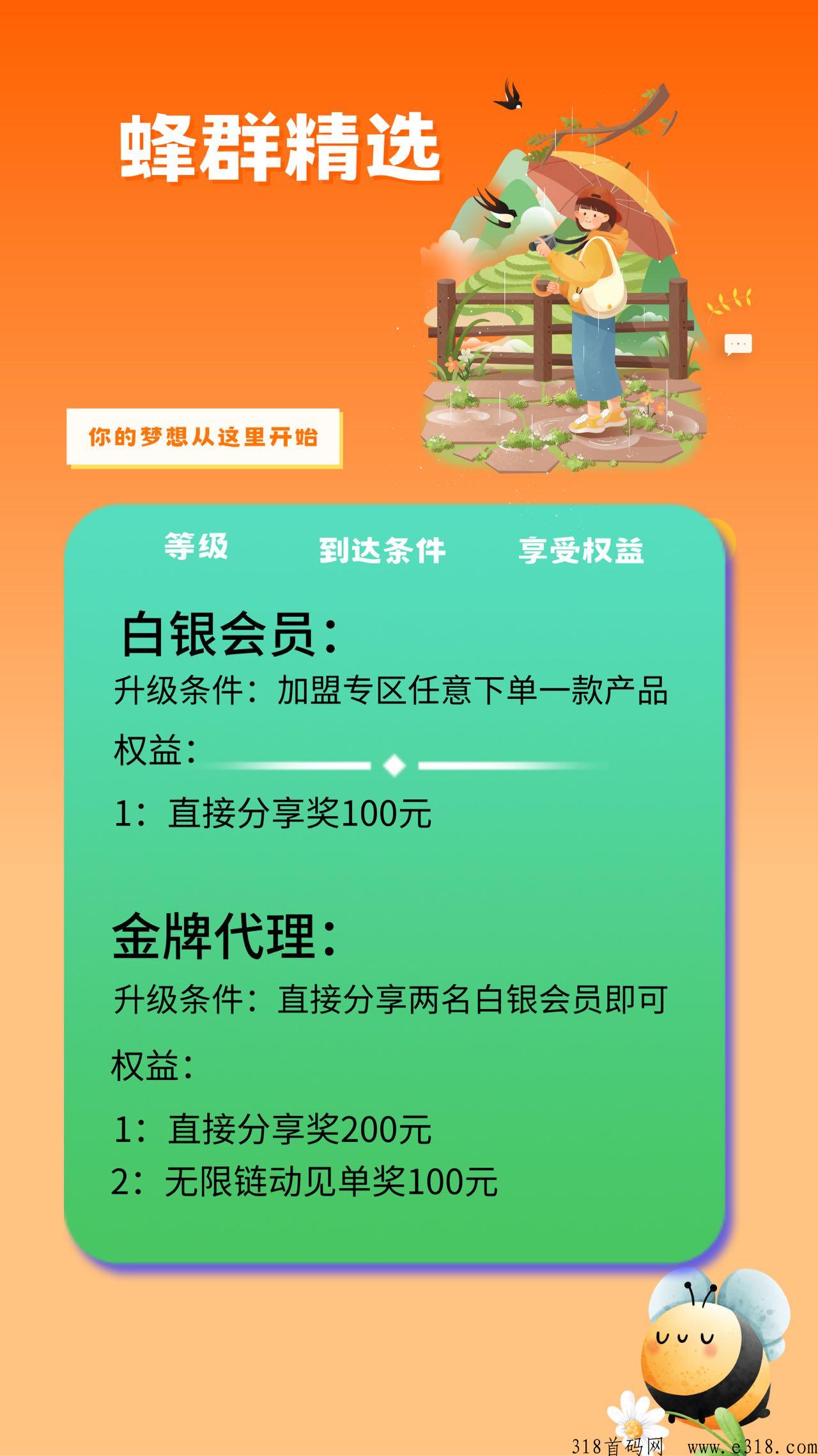 蜂群精选首码已出，扶持高