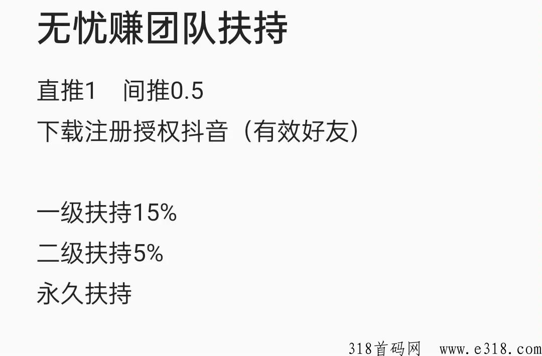 无忧赚新项目对接团队长，有扶持