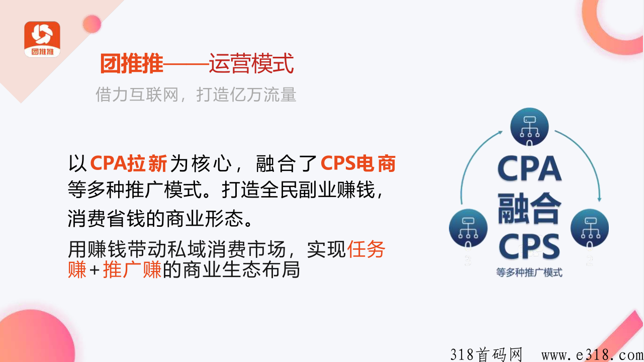 团推推，首码重磅上线，CPA地推拉新+CPS社群电商/灵活就业日结平台，兼职副业