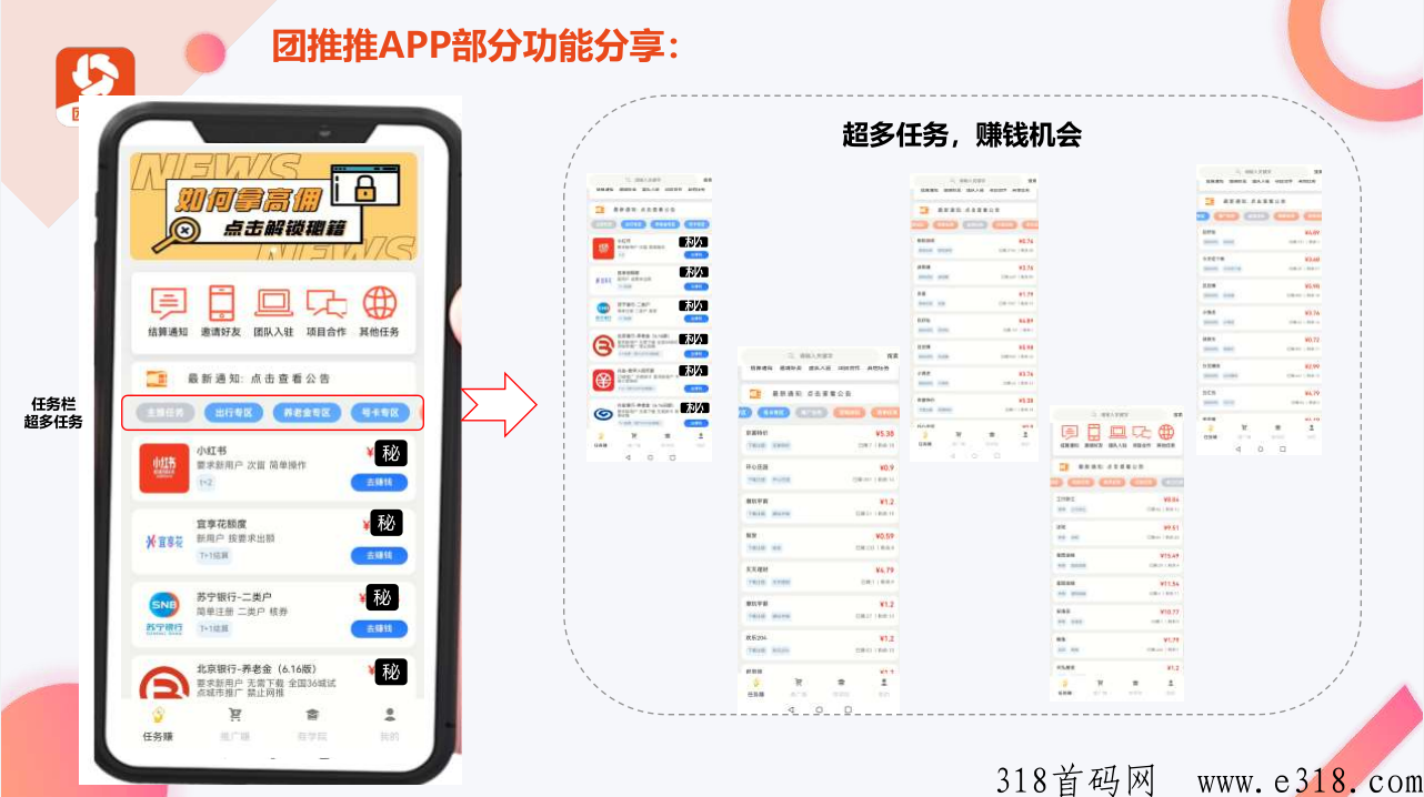 团推推，首码重磅上线，CPA地推拉新+CPS社群电商/灵活就业日结平台，兼职副业