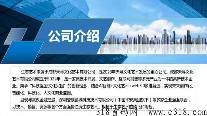 生态艺术，代扶持，对接团队长
