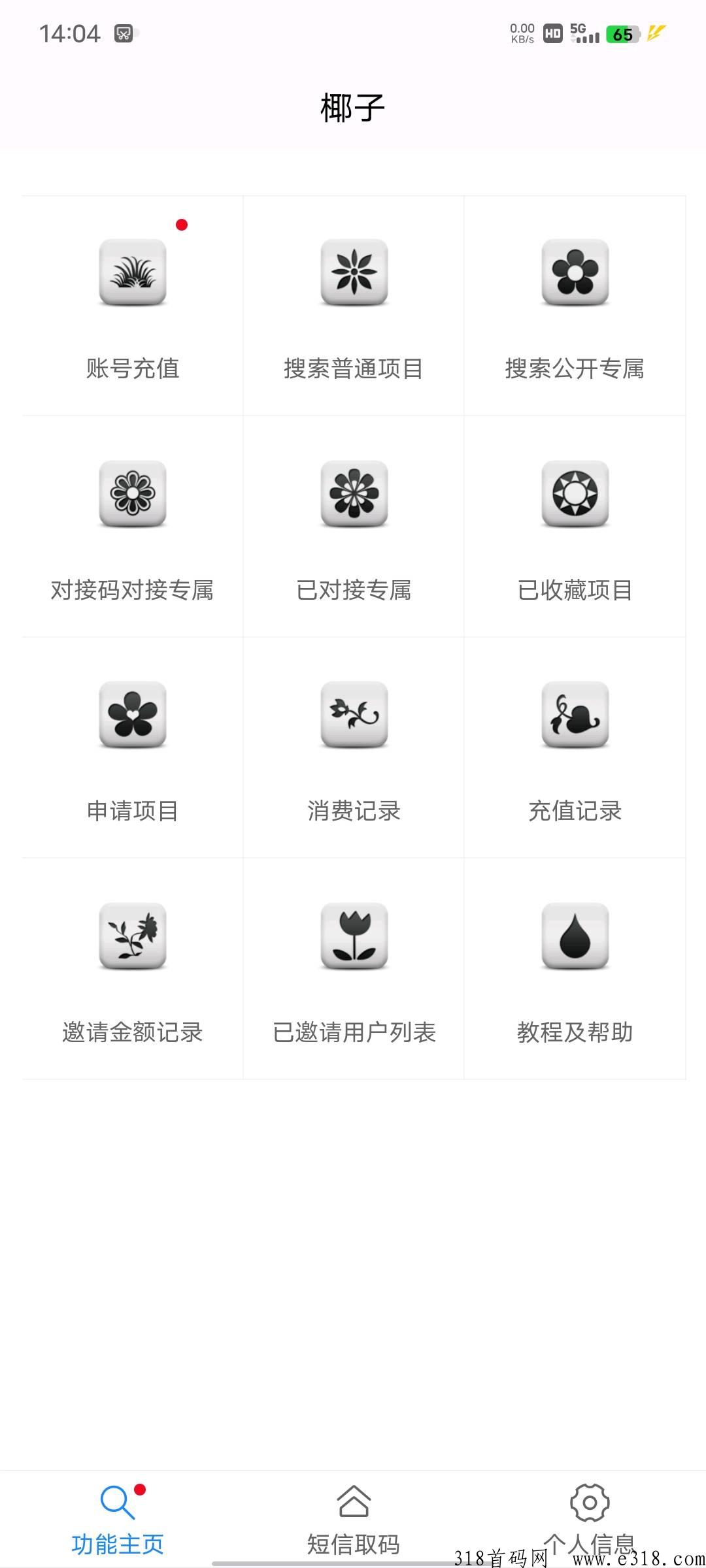 椰子接码平台，个人跟工作室做项目必备！用过的都说好！