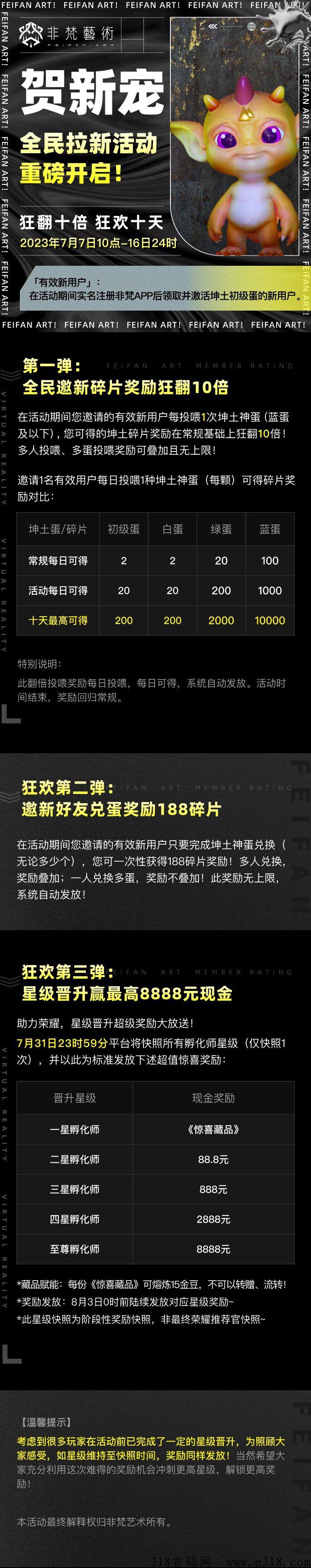 非梵艺术奖励狂翻，超级福利免费领