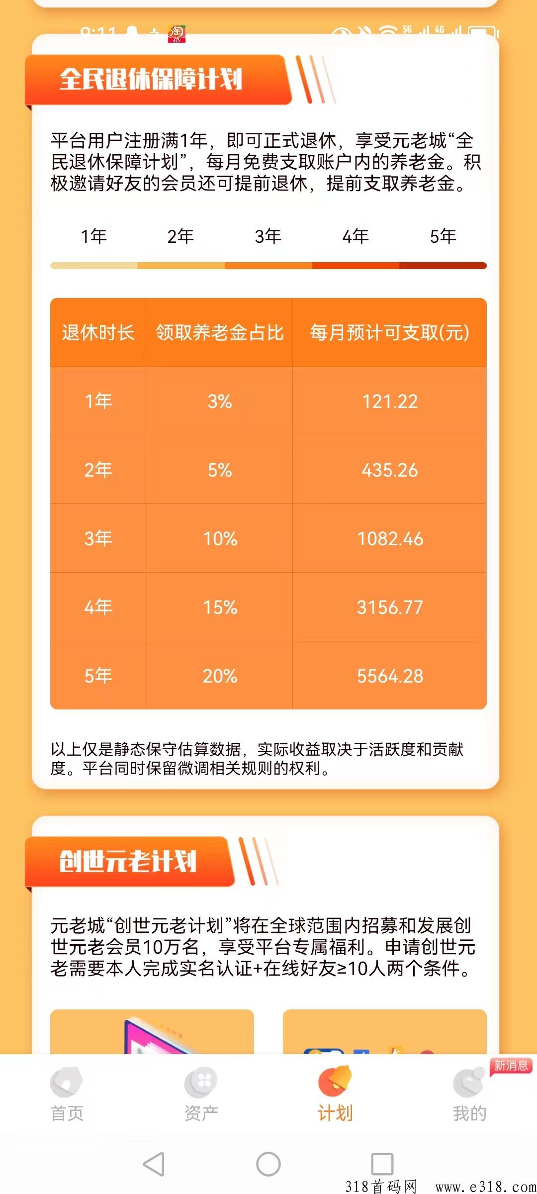 元老城最新首码项目，简介: 每天收益一次领养老金分享十个就是创世会员有奖励
