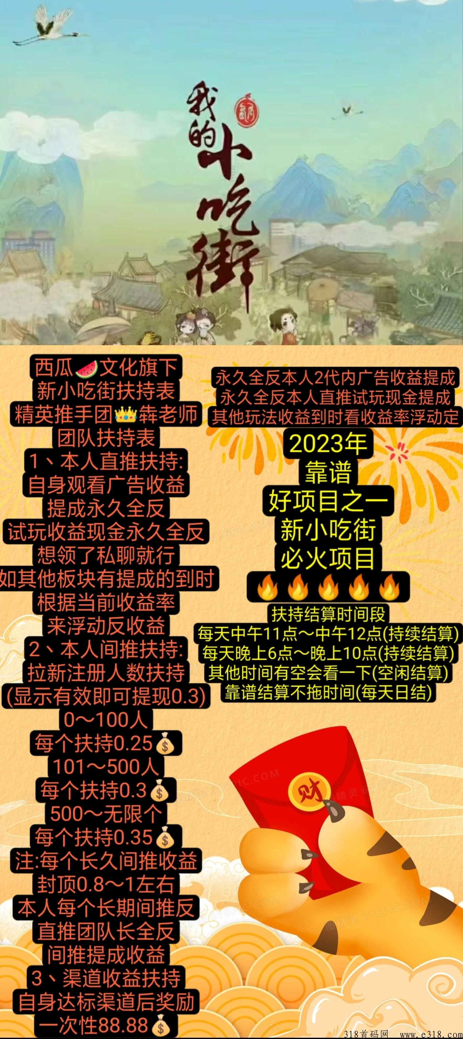 我的小吃街项目，每天分奖励