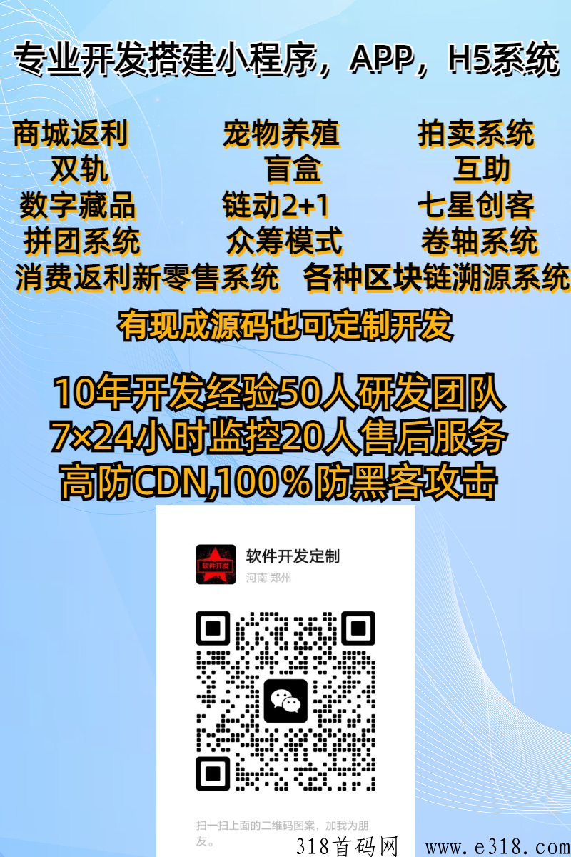 专业开发小程序，竞拍系统，15年互联网系统开发经验