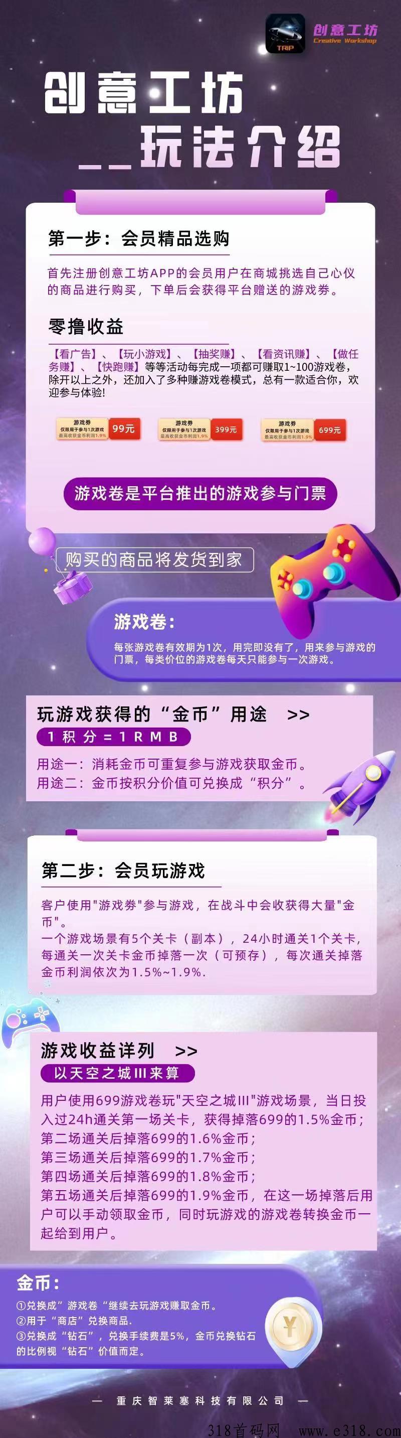 创意工坊，全新模式，实体公司，待遇拉满