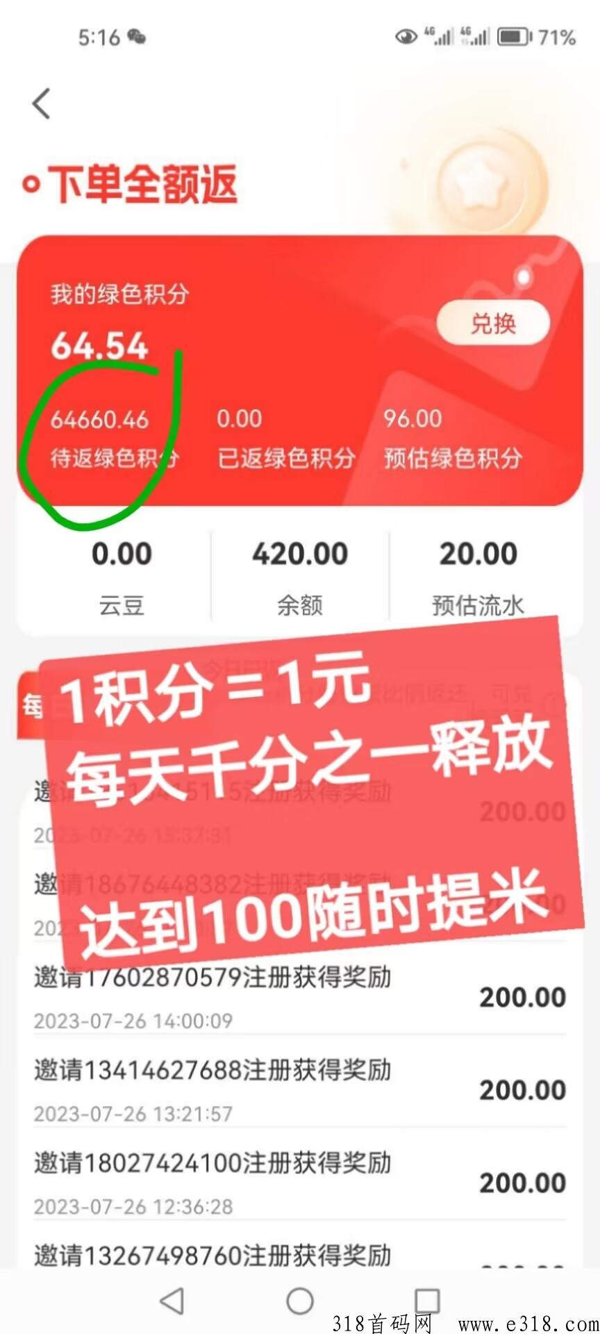 云巢消费全返，注册送奖励，央q控股
