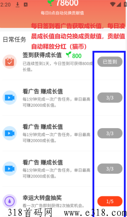 喵聚返，奖励每天都比前一天多