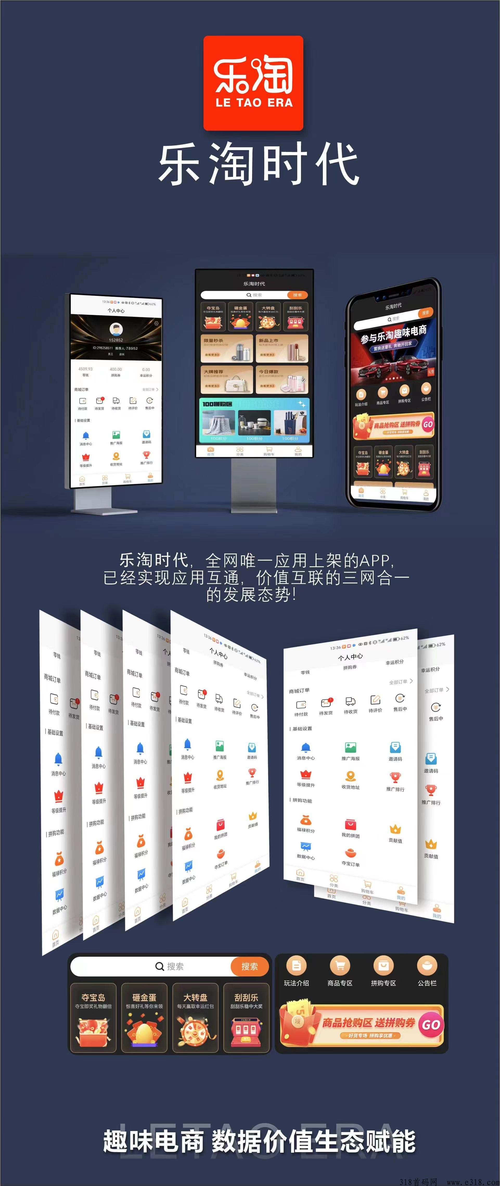 乐淘时代，拼团升级分h模式