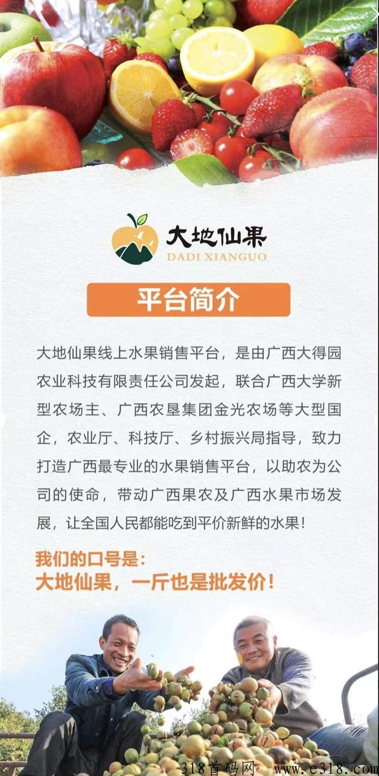 大地仙果首码上线，拉新奖励10到30积分，佣金高，打造全g线