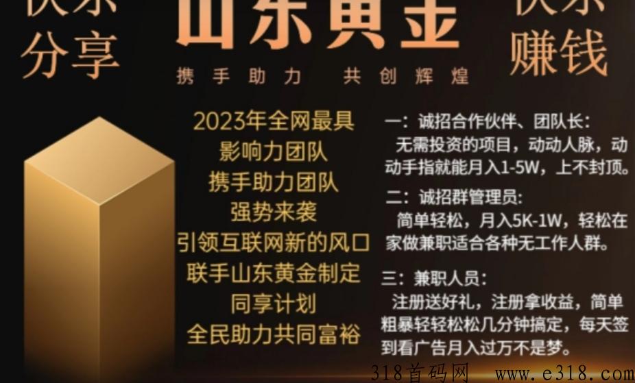 山东黄金，适合各种无工作人群