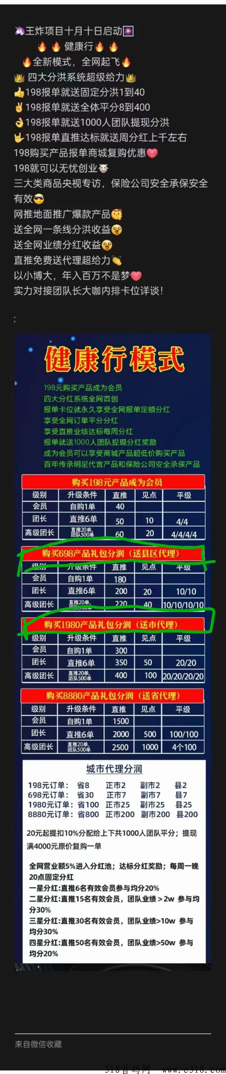 健康行自动滑落，自动赠送团队收益