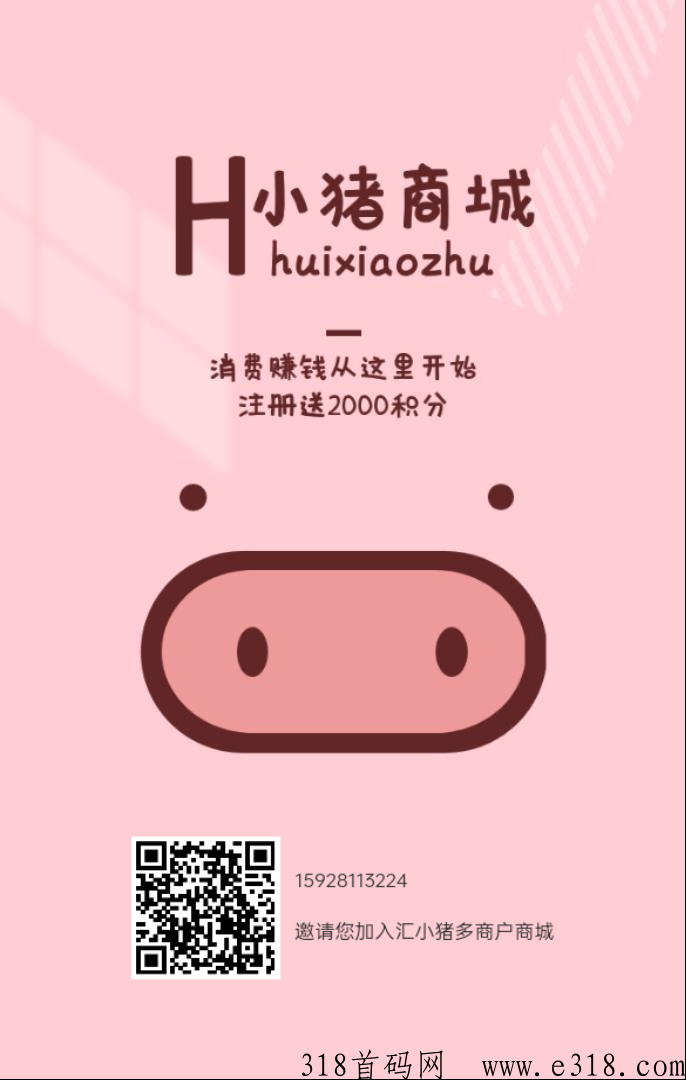 汇小猪，秒出首码，刚刚上线，疯狂返