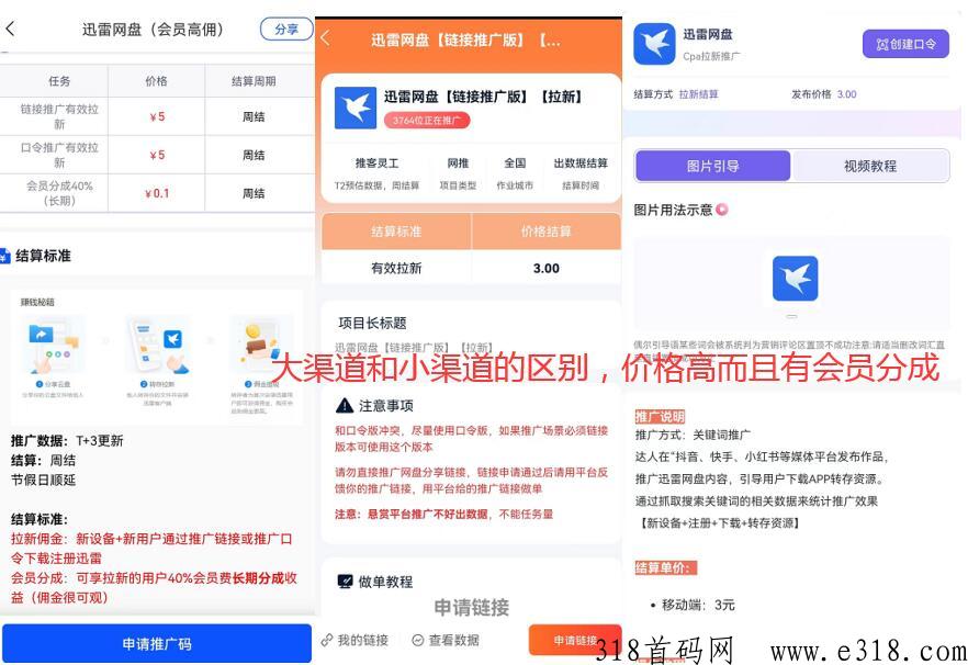 任推邦，迅雷网盘拉新是不是涨价了？新政策服务商渠道怎么找