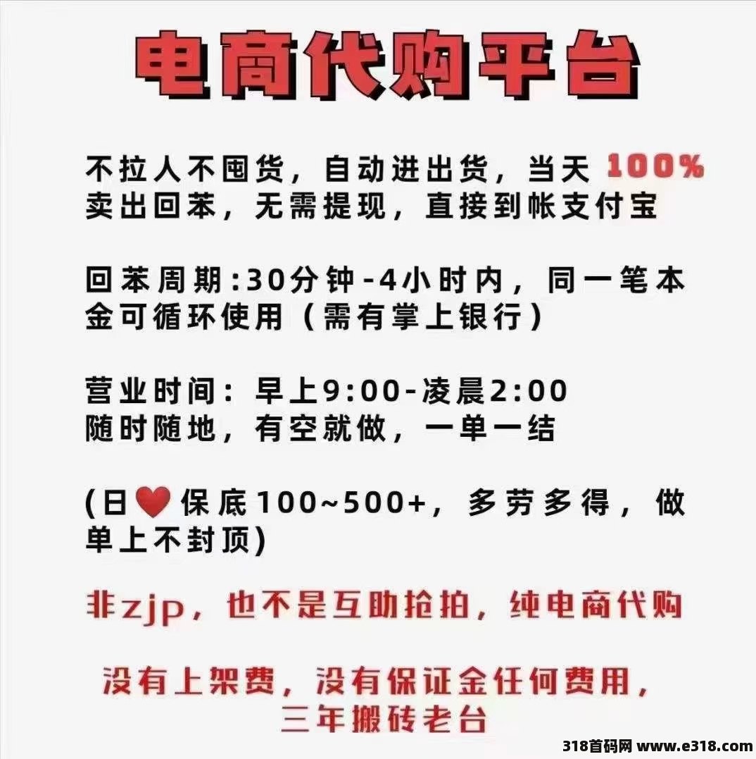 无货源电商搬砖賺差价项目