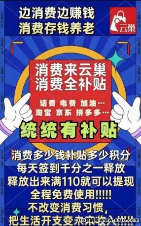 云巢国际首码，刚需消费全补贴，适合老百姓轻创业平台
