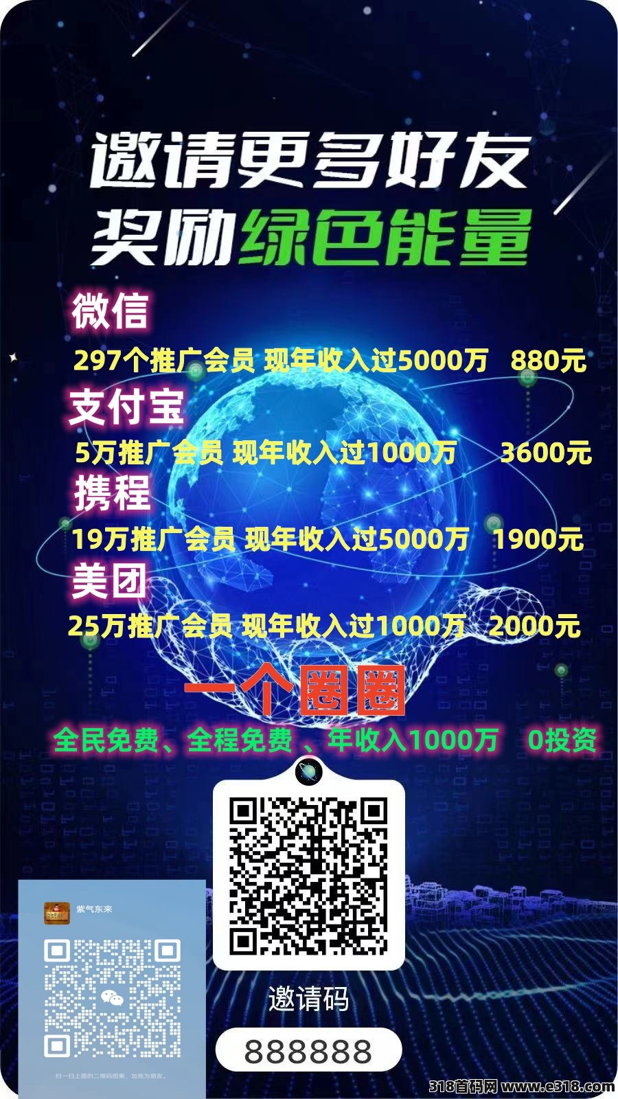 一个圈圈全网首码，创造无限可能