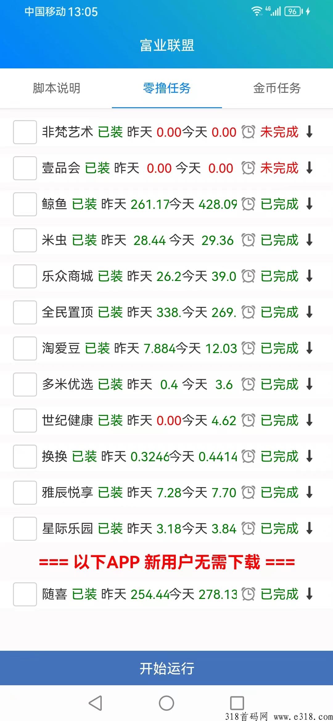 富业联盟聚合挂机，全自动时代来临，第二个副业