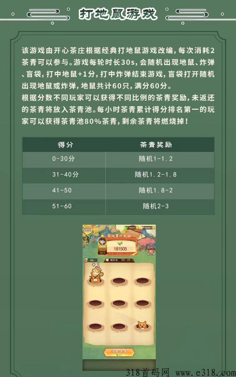 [预览]清照茶庄更新游戏了，很多大户进场，对接扶持吃肉