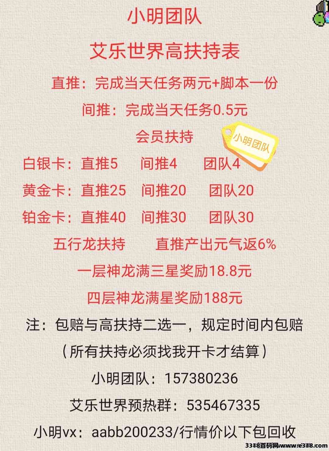 艾乐世界即将上线，高扶持+免费脚本