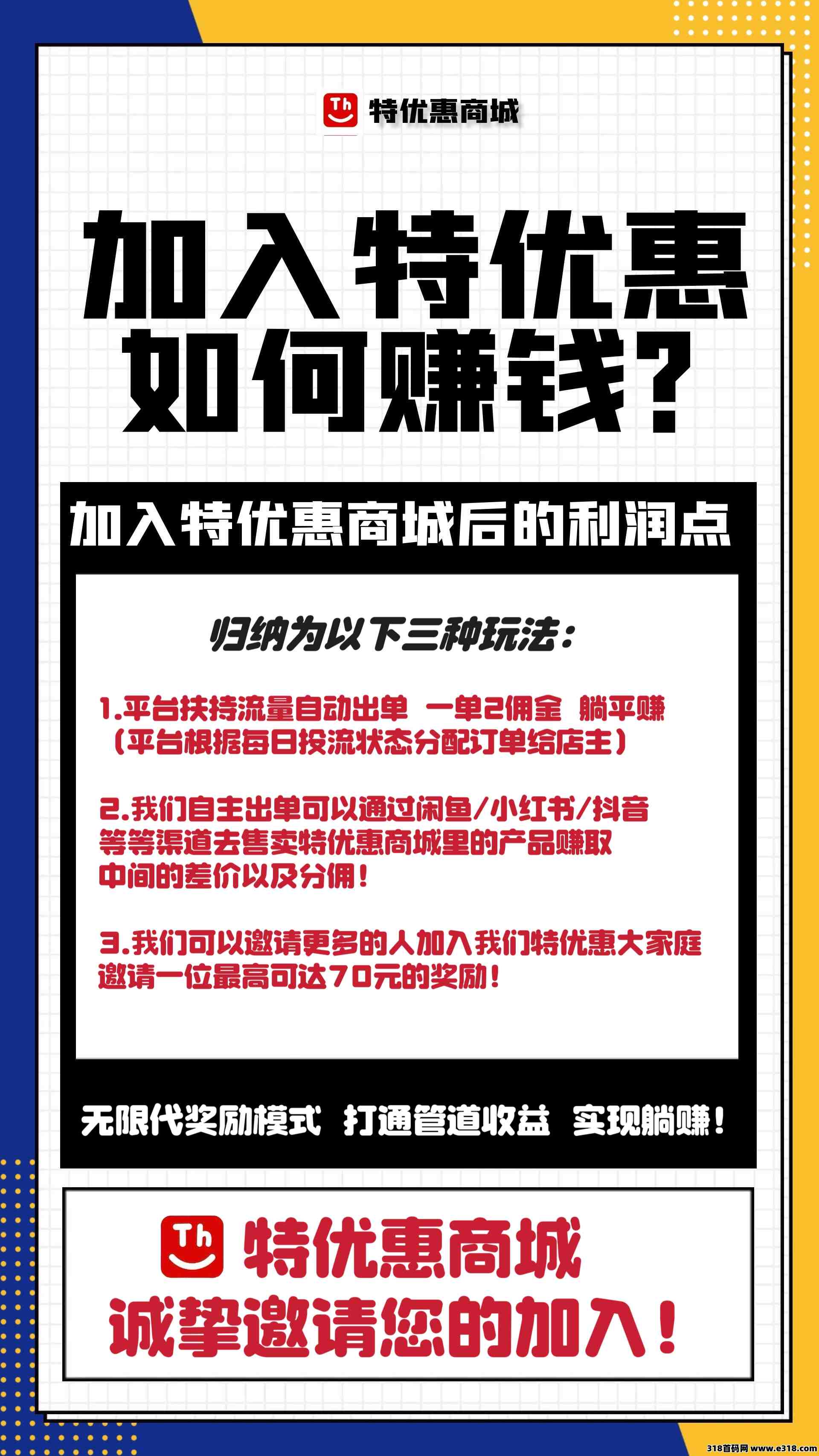特优惠商城无货源是不是真的自动卖货平台怎么样？开通代理赚钱吗