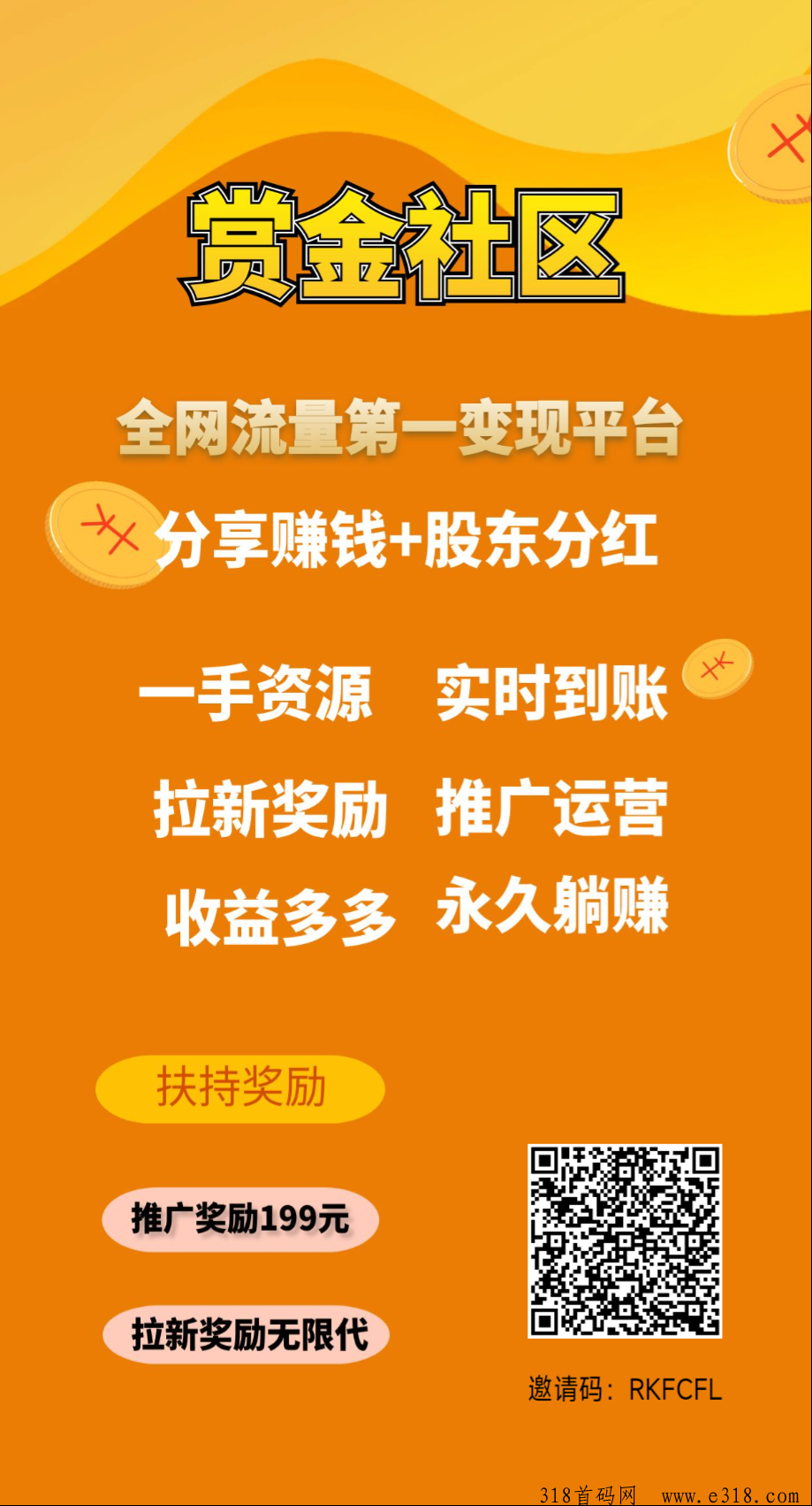 赏金社区，每天做任务、看视频广告