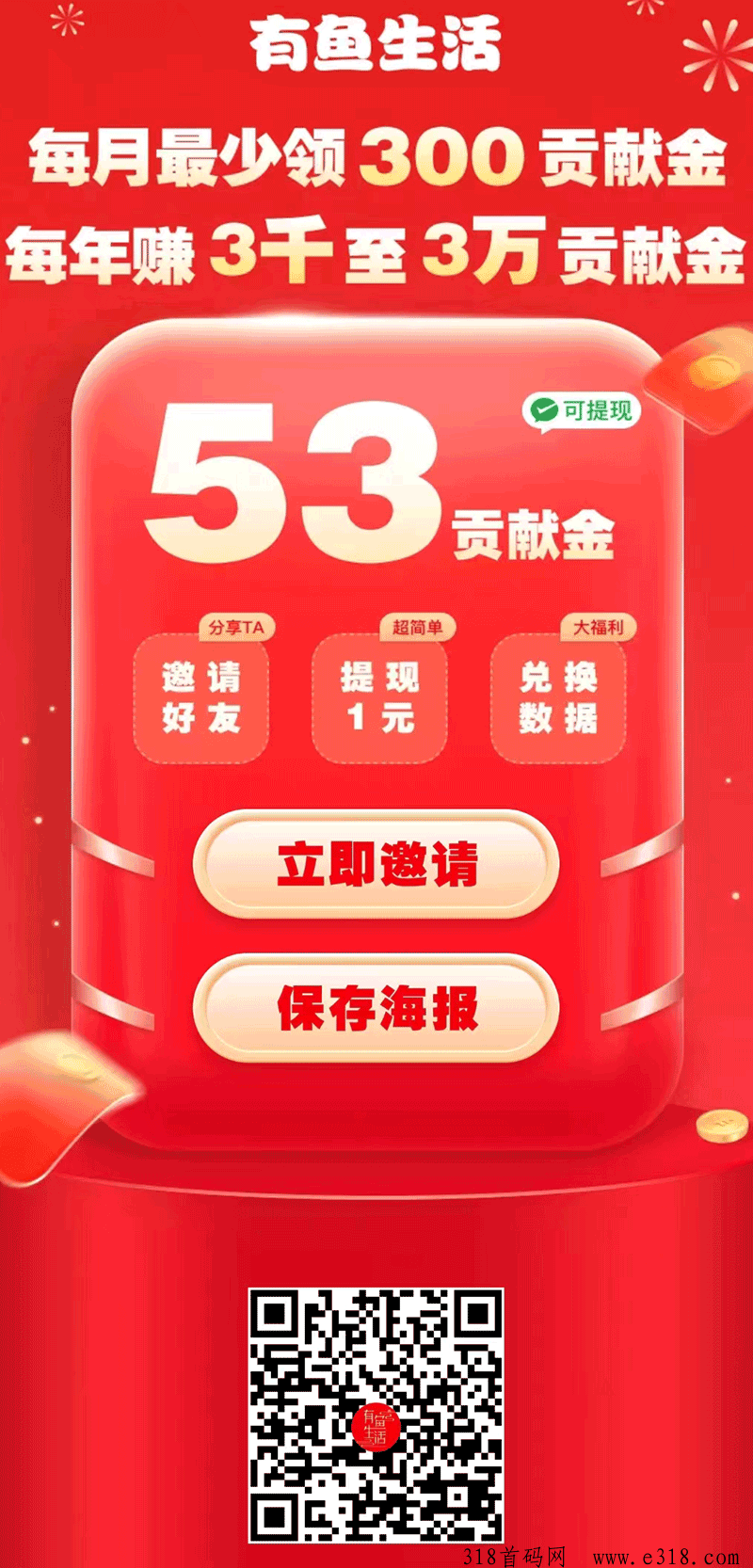 有鱼生活，可以当做副业也可以当事业的首码项目！有福利！