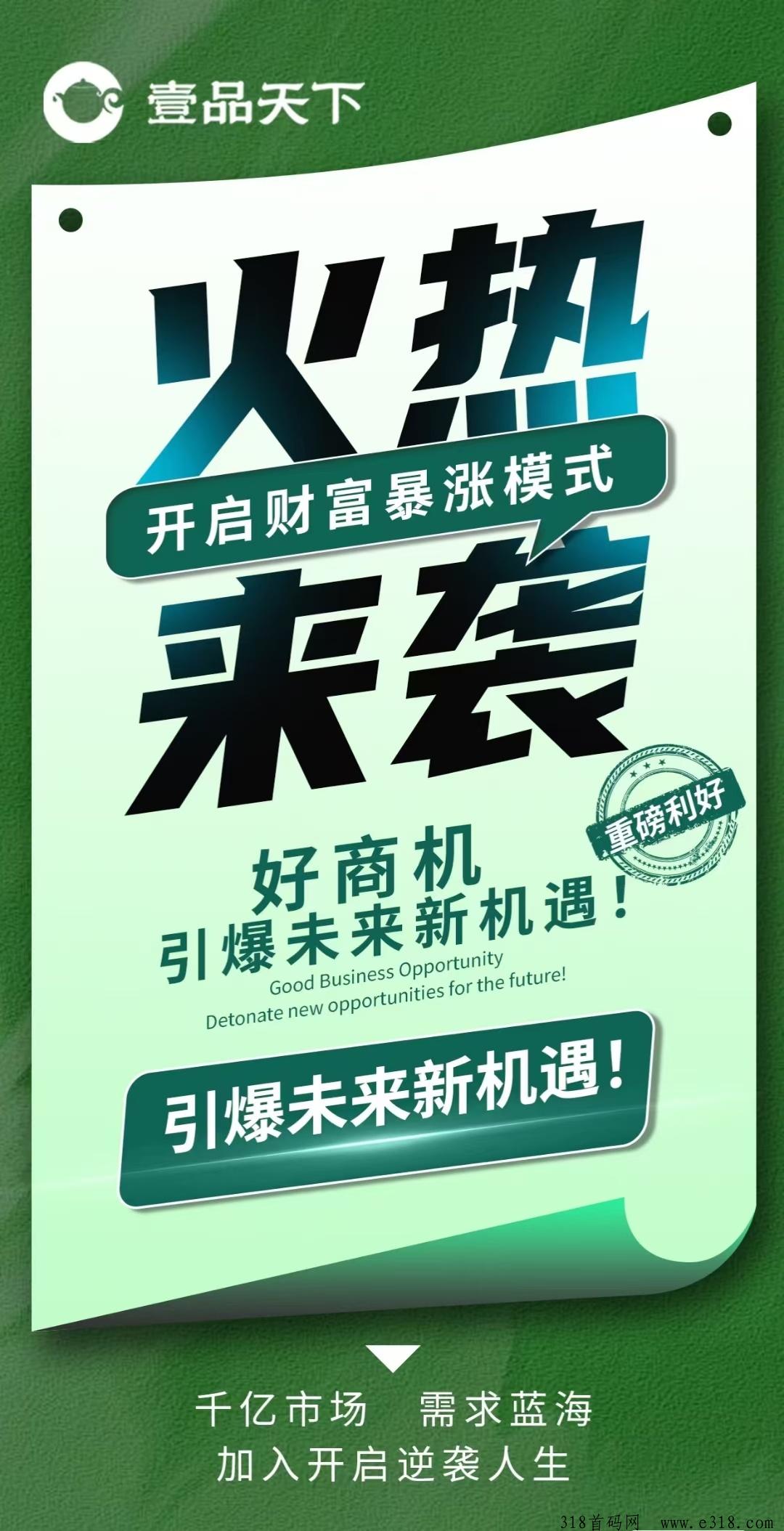 壹品天下全网高扶持，全网对接团队长及个人， 欢迎考察