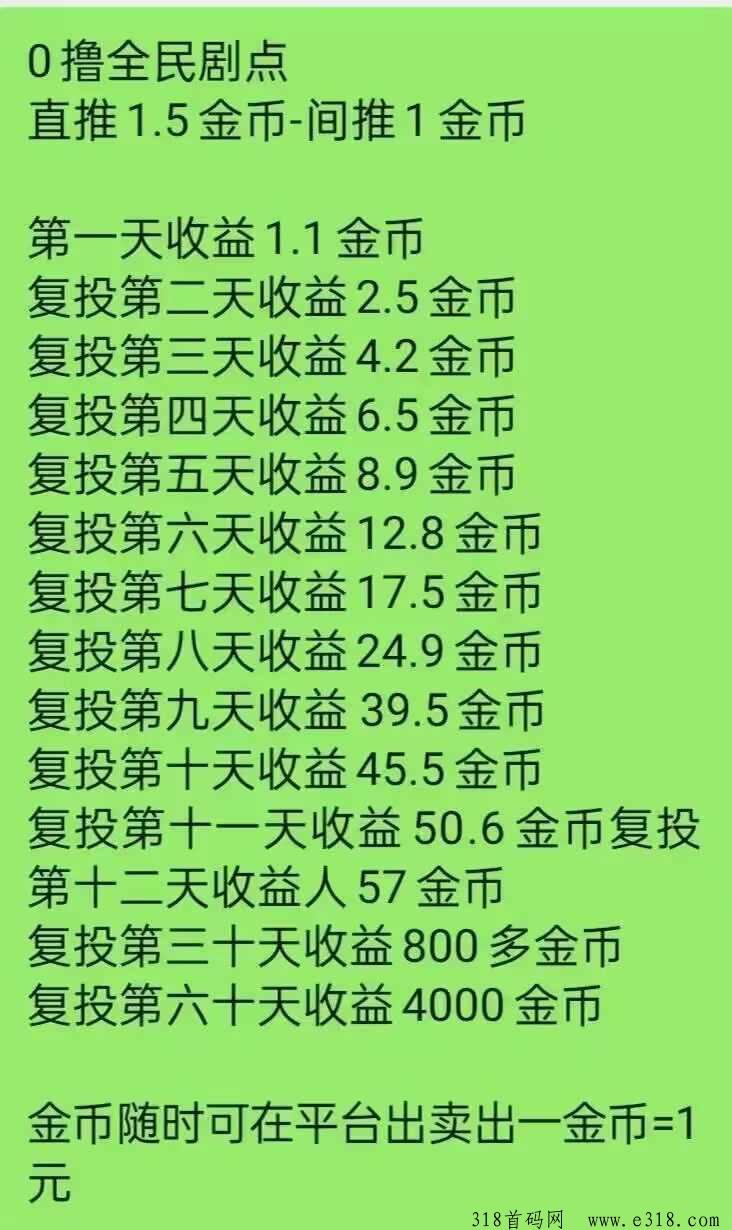【全民剧点】超级零撸，可以提，可以卖，不保留