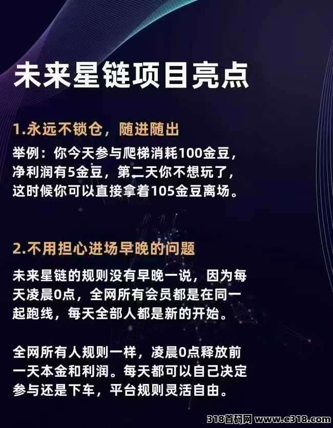 未来星链，新项目即将上线，星途激活码模式，数量有限，先到先得