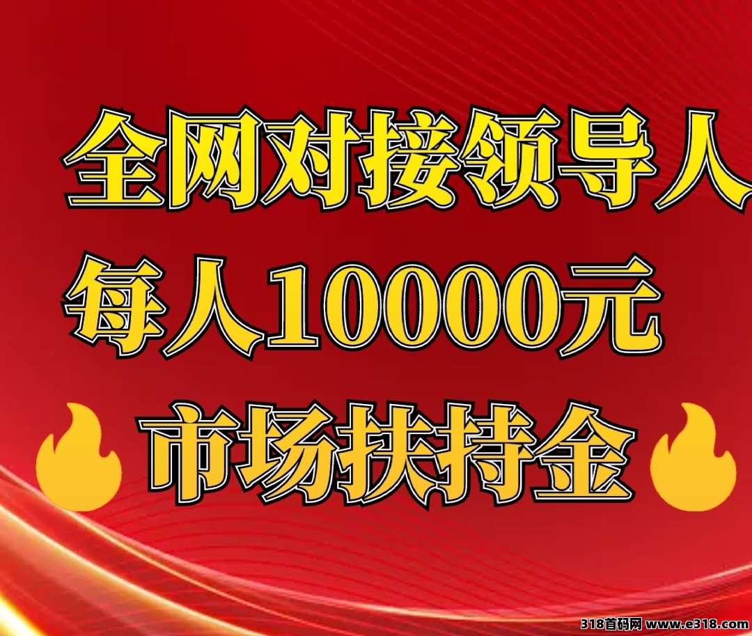 对接团队长，每人先给10000元！助力流量发展，先到先得！