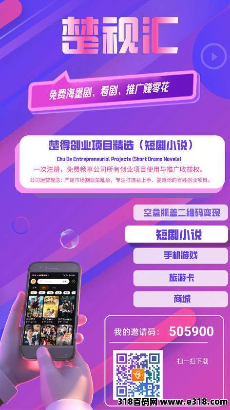 楚视汇盒，零撸签到赚广告 ，保底收益高，最新模式 ​