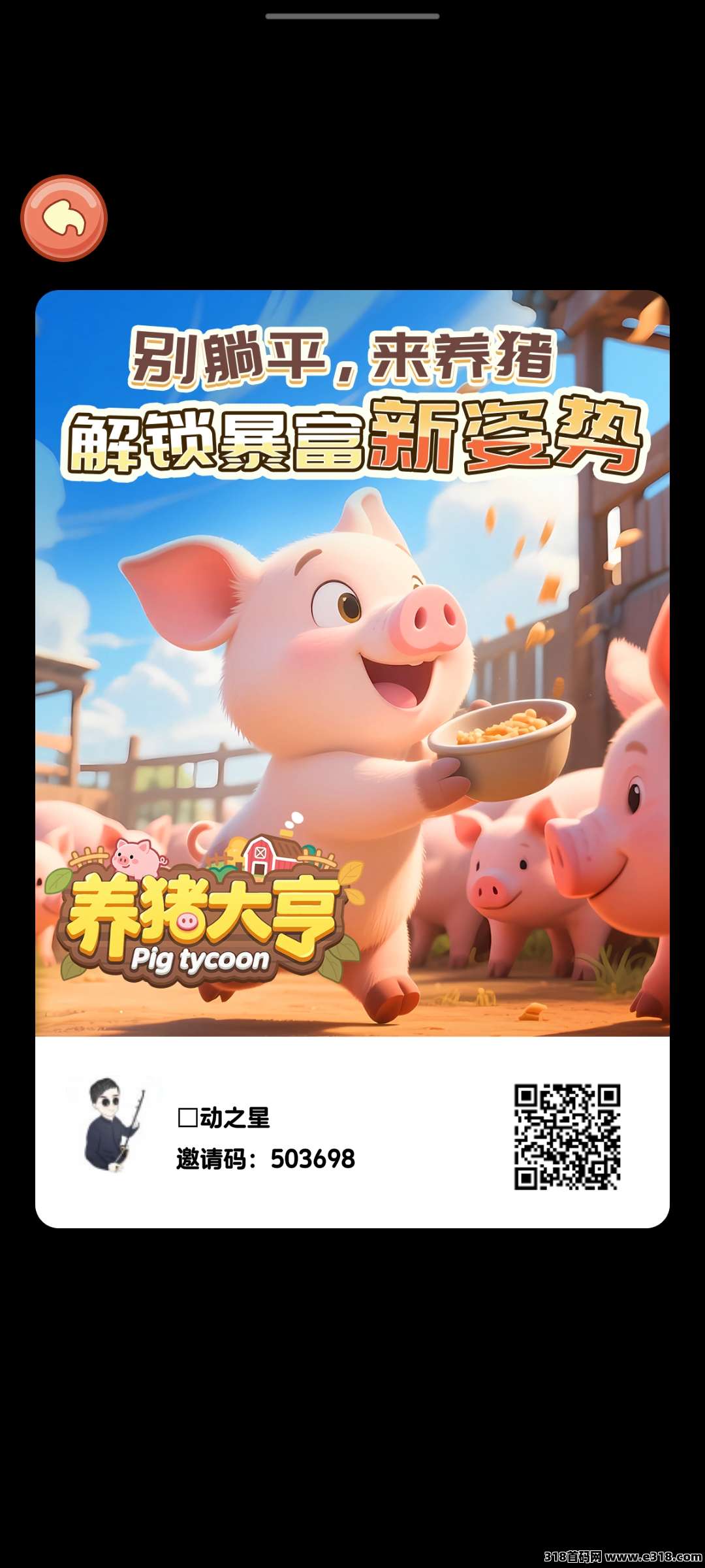 首码养猪大亨，每天自动养猪，收益高，上车吃肉