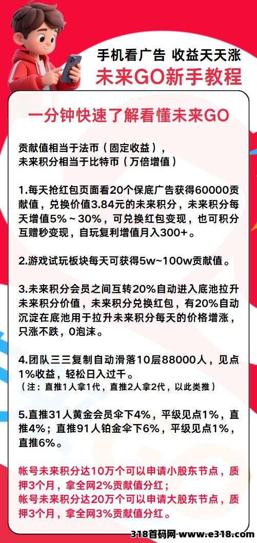未来GO广告小游戏双通道，积分持续上涨，轻松开启副业新模式
