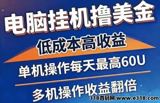 电脑挂机，刷广告，暴力撸U，11天回本，已稳定运行6个月