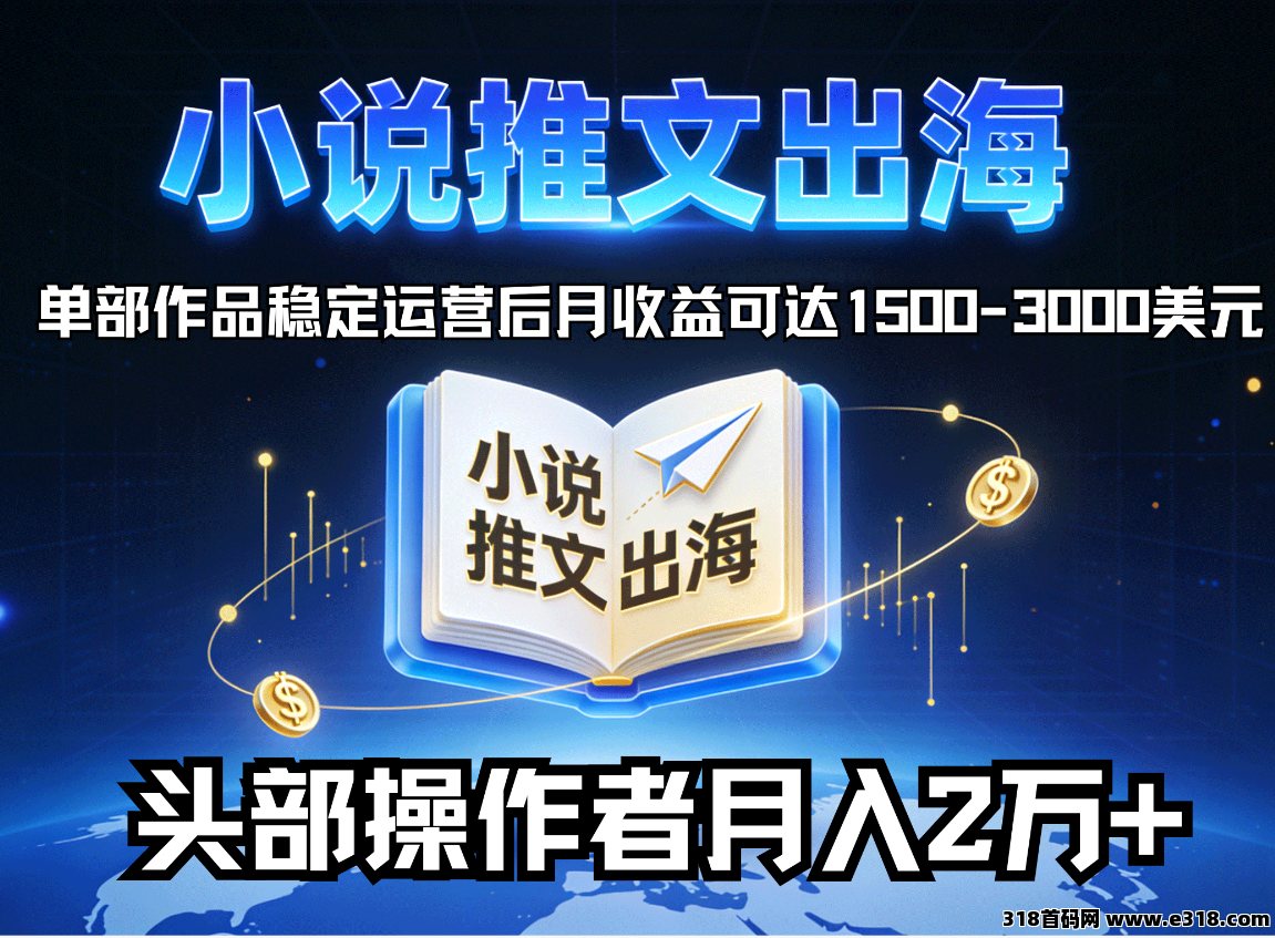 海外小说推文出海流量曝光