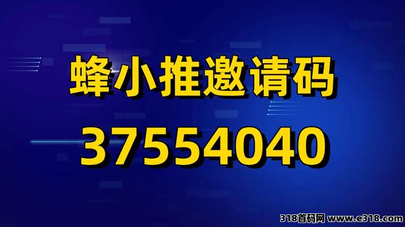 蜂小推首码，全网招募网盘推广达人