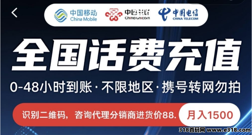 全网通话费电费充值项目