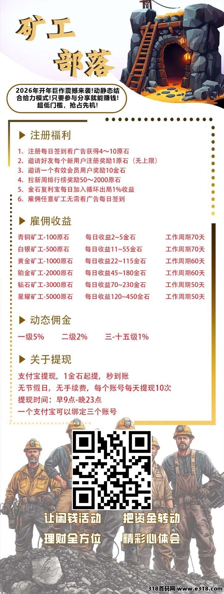 矿工部落：不用实名，亲测到账